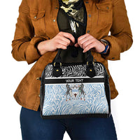 Botswana Personalized Shoulder Handbag Zebra Skins Pattern - Wonder Print Shop