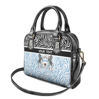 Botswana Personalized Shoulder Handbag Zebra Skins Pattern - Wonder Print Shop