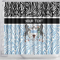 Botswana Personalized Shower Curtain Zebra Skins Pattern - Wonder Print Shop