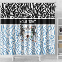 Botswana Personalized Shower Curtain Zebra Skins Pattern - Wonder Print Shop