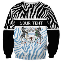 Botswana Personalized Sweatshirt Zebra Skins Pattern - Wonder Print Shop