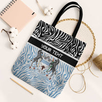 Botswana Personalized Tote Bag Zebra Skins Pattern - Wonder Print Shop