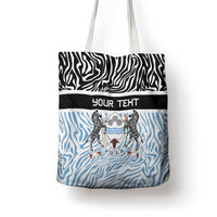 Botswana Personalized Tote Bag Zebra Skins Pattern - Wonder Print Shop