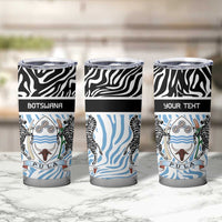 Botswana Personalized Tumbler Cup Zebra Skins Pattern - Wonder Print Shop