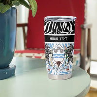 Botswana Personalized Tumbler Cup Zebra Skins Pattern - Wonder Print Shop