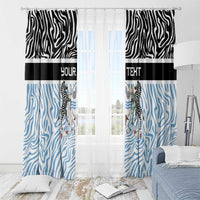 Botswana Personalized Window Curtain Zebra Skins Pattern - Wonder Print Shop