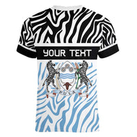 Botswana Personalized Women V-Neck T-Shirt Zebra Skins Pattern - Wonder Print Shop