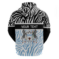 Botswana Personalized Zip Hoodie Zebra Skins Pattern - Wonder Print Shop