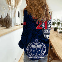 Custom Samoa Rugby Women Casual Shirt Proud Samoa World Cup 2023 - Wonder Print Shop