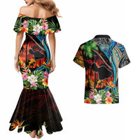 Hawaii Strong Maui Wildfire Couples Matching Mermaid Dress and Hawaiian Shirt Pray For Lahaina Maui LT9 - Wonder Print Shop