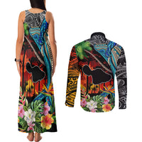 Hawaii Strong Maui Wildfire Couples Matching Tank Maxi Dress and Long Sleeve Button Shirts Pray For Lahaina Maui LT9 - Wonder Print Shop