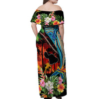Hawaii Strong Maui Wildfire Off Shoulder Maxi Dress Pray For Lahaina Maui - Wonder Print Shop