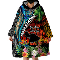 Hawaii Strong Maui Wildfire Wearable Blanket Hoodie Pray For Lahaina Maui - Wonder Print Shop