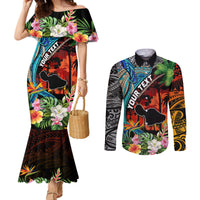 personalised-hawaii-strong-maui-wildfire-couples-matching-mermaid-dress-and-long-sleeve-button-shirts-pray-for-lahaina-maui