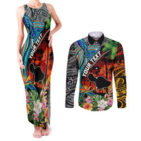 Personalised Hawaii Strong Maui Wildfire Couples Matching Tank Maxi Dress and Long Sleeve Button Shirts Pray For Lahaina Maui LT9 - Wonder Print Shop