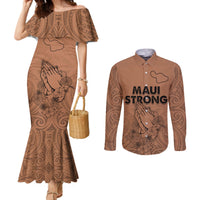 hawaii-strong-maui-wildfire-couples-matching-mermaid-dress-and-long-sleeve-button-shirts-no1
