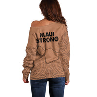 Hawaii Strong Maui Wildfire Off Shoulder Sweater No1 - Wonder Print Shop
