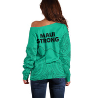 Hawaii Strong Maui Wildfire Off Shoulder Sweater No2 - Wonder Print Shop