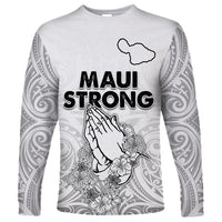 Hawaii Strong Maui Wildfire Long Sleeve Shirt No4 - Wonder Print Shop