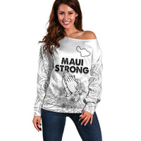 Hawaii Strong Maui Wildfire Off Shoulder Sweater No4 - Wonder Print Shop
