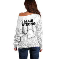 Hawaii Strong Maui Wildfire Off Shoulder Sweater No4 - Wonder Print Shop