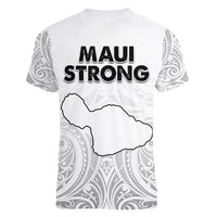 Hawaii Strong Maui Wildfire Women V Neck T Shirt No4 - Wonder Print Shop