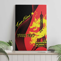 Personalized China Summer Sport Canvas Wall Art Dragon With Eiffel Tower Go Paris 2024 LT9 - Wonder Print Shop