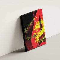 Personalized China Summer Sport Canvas Wall Art Dragon With Eiffel Tower Go Paris 2024 LT9 - Wonder Print Shop