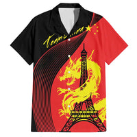 Personalized China Summer Sport Family Matching Off Shoulder Maxi Dress and Hawaiian Shirt Dragon With Eiffel Tower Go Paris 2024 LT9 - Wonder Print Shop