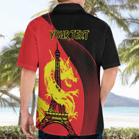 Personalized China Summer Sport Hawaiian Shirt Dragon With Eiffel Tower Go Paris 2024 - Wonder Print Shop