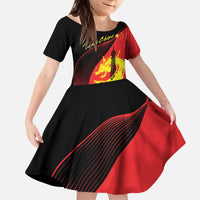 Personalized China Summer Sport Kid Short Sleeve Dress Dragon With Eiffel Tower Go Paris 2024 - Wonder Print Shop