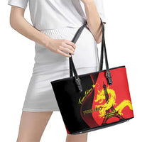 Personalized China Summer Sport Leather Tote Bag Dragon With Eiffel Tower Go Paris 2024 - Wonder Print Shop