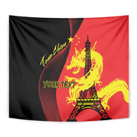 Personalized China Summer Sport Tapestry Dragon With Eiffel Tower Go Paris 2024 - Wonder Print Shop