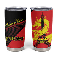 Personalized China Summer Sport Tumbler Cup Dragon With Eiffel Tower Go Paris 2024 - Wonder Print Shop