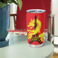 Personalized China Summer Sport Tumbler Cup Dragon With Eiffel Tower Go Paris 2024 - Wonder Print Shop