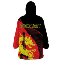 Personalized China Summer Sport Wearable Blanket Hoodie Dragon With Eiffel Tower Go Paris 2024 - Wonder Print Shop