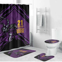 Custom Caribbean Cricket Trinidad and Tobago Cricket Bathroom Set TKR Champions 2025 Purple Edition - Wonder Print Shop