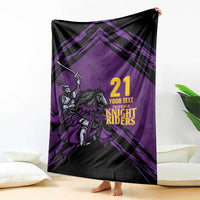 Custom Caribbean Cricket Trinidad and Tobago Cricket Blanket TKR Champions 2025 Purple Edition - Wonder Print Shop