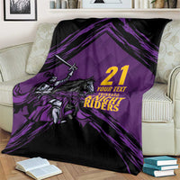 Custom Caribbean Cricket Trinidad and Tobago Cricket Blanket TKR Champions 2025 Purple Edition - Wonder Print Shop