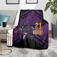 Custom Caribbean Cricket Trinidad and Tobago Cricket Blanket TKR Champions 2025 Purple Edition - Wonder Print Shop