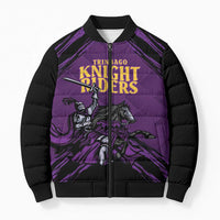 Custom Caribbean Cricket Trinidad and Tobago Cricket Bomber Puffer Jacket TKR Champions 2025 Purple Edition - Wonder Print Shop