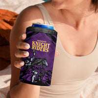 Custom Caribbean Cricket Trinidad and Tobago Cricket 4 in 1 Can Cooler Tumbler TKR Champions 2025 Purple Edition - Wonder Print Shop