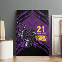 Custom Caribbean Cricket Trinidad and Tobago Cricket Canvas Wall Art TKR Champions 2025 Purple Edition - Wonder Print Shop