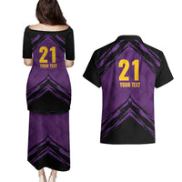 Custom Caribbean Cricket Trinidad and Tobago Cricket Couples Matching Puletasi and Hawaiian Shirt TKR Champions 2025 Purple Edition - Wonder Print Shop