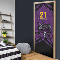 Custom Caribbean Cricket Trinidad and Tobago Cricket Door Cover TKR Champions 2025 Purple Edition - Wonder Print Shop
