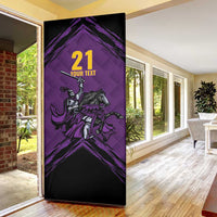 Custom Caribbean Cricket Trinidad and Tobago Cricket Door Cover TKR Champions 2025 Purple Edition - Wonder Print Shop