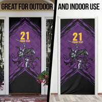 Custom Caribbean Cricket Trinidad and Tobago Cricket Door Cover TKR Champions 2025 Purple Edition - Wonder Print Shop