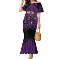 Custom Caribbean Cricket Trinidad and Tobago Cricket Family Matching Mermaid Dress and Hawaiian Shirt TKR Champions 2025 Purple Edition - Wonder Print Shop