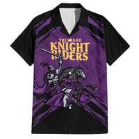 Custom Caribbean Cricket Trinidad and Tobago Cricket Family Matching Short Sleeve Bodycon Dress and Hawaiian Shirt TKR Champions 2025 Purple Edition - Wonder Print Shop