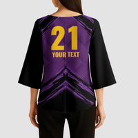 Custom Caribbean Cricket Trinidad and Tobago Cricket Kimono Sleeve Blouse TKR Champions 2025 Purple Edition - Wonder Print Shop